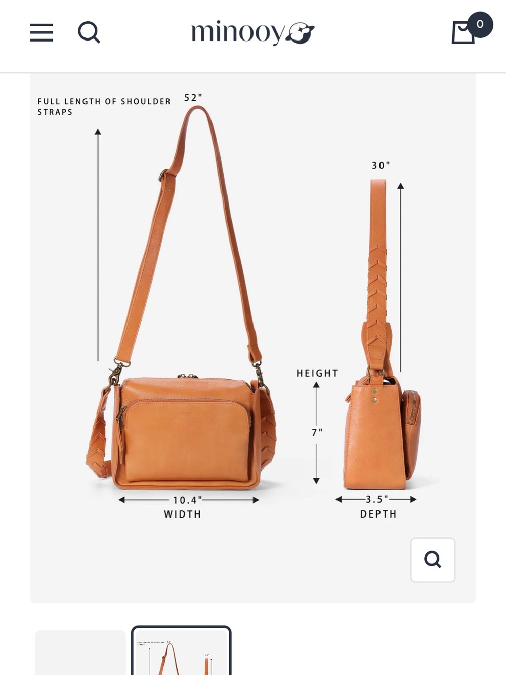 Minooy Hebe Black Crossbody Bag - Picture 3 of 9